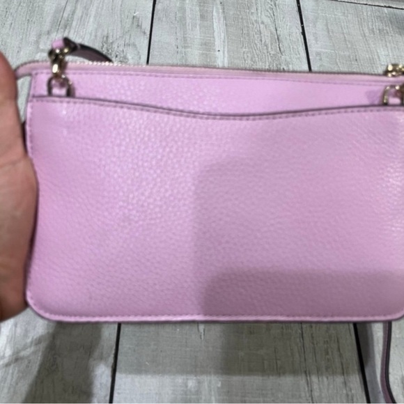 Kate Spade Leila Small Pebbled Leather Crossbody Bag In Quartz Pink - Picture 4 of 12